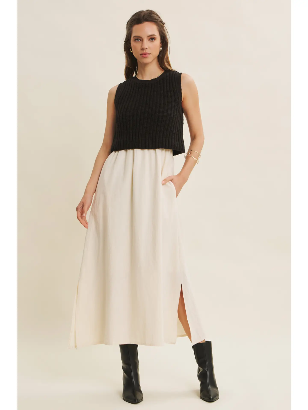 Molly Chunky Sweater Midi Dress