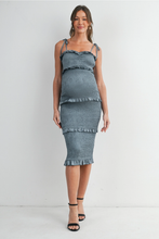 Load image into Gallery viewer, Ruffle Trim Midi Dress
