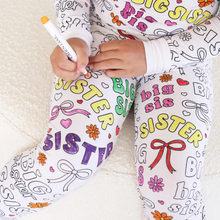 Load image into Gallery viewer, Big Sis Colorable PJ Set
