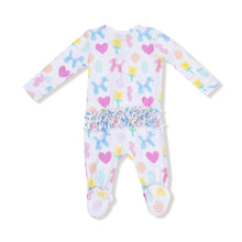 Load image into Gallery viewer, Pink Balloon Animals Footie Sleeper
