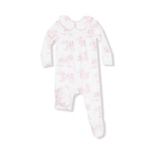Load image into Gallery viewer, Pink Farm Toile Footie Sleeper
