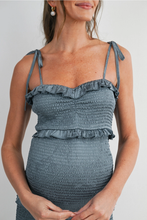Load image into Gallery viewer, Ruffle Trim Midi Dress
