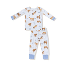 Load image into Gallery viewer, Blue Horses PJ Set
