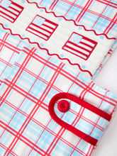 Load image into Gallery viewer, 4th of July Plaid Boys Romper
