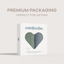 Load image into Gallery viewer, 2PK 6 Layer Hooded Baby Towels
