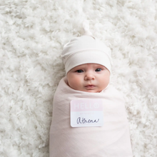 Load image into Gallery viewer, Hello World Hat &amp; Swaddle Set
