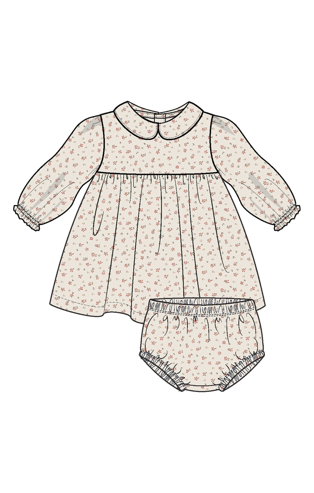 Carrie Floral Peter Pan Dress