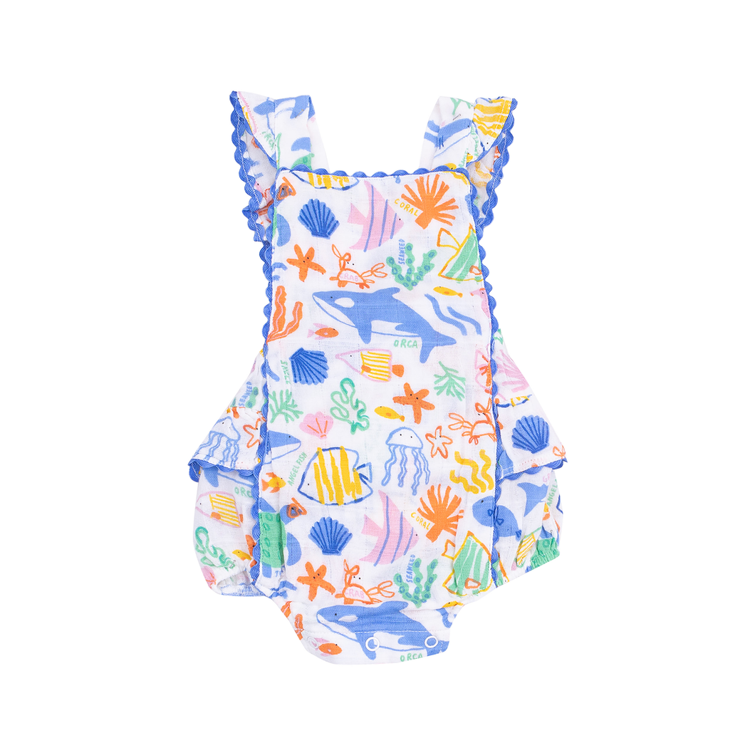 Colorful Reef Ric-Rac Sunsuit