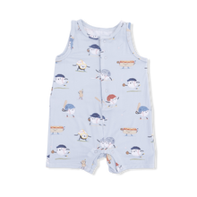 Load image into Gallery viewer, Baseballs Playing Baseball Romper
