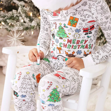 Load image into Gallery viewer, Colorable Christmas PJ Set
