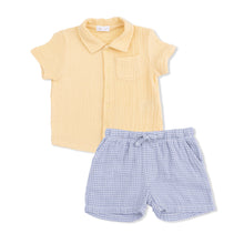Load image into Gallery viewer, Gingham Blue Blizzard Polo &amp; Short

