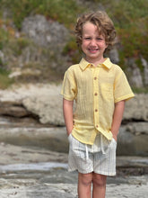 Load image into Gallery viewer, Lemon Button Up Top
