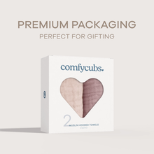 Load image into Gallery viewer, 2PK 6 Layer Hooded Baby Towels
