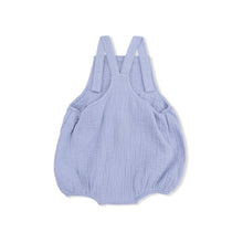 Load image into Gallery viewer, Muslin Blue Blizzard Sunsuit
