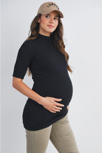 Load image into Gallery viewer, Leah Ribbed Mock Neck Top
