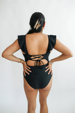 Load image into Gallery viewer, Ruffle Neck Breastfeeding Swimsuit
