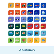 Load image into Gallery viewer, Boys Memory Matching Game 72 Pc - 36 Pairs
