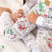 Load image into Gallery viewer, Colorable Christmas PJ Set
