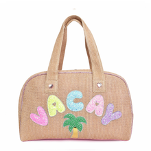 Load image into Gallery viewer, Vacay Straw Medium Duffle Bag
