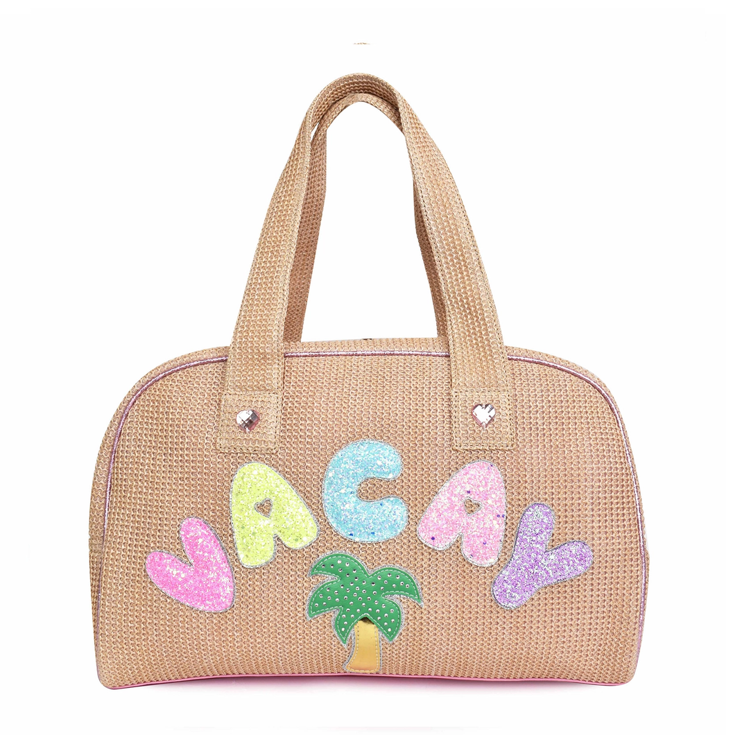 Vacay Straw Medium Duffle Bag