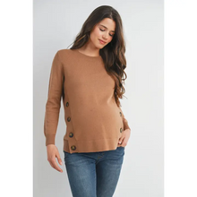 Load image into Gallery viewer, Luann Side Button Sweater
