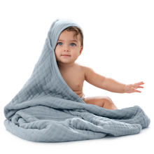 Load image into Gallery viewer, 6 Layer Hooded Baby Towels
