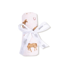 Load image into Gallery viewer, Pink Horse Swaddle
