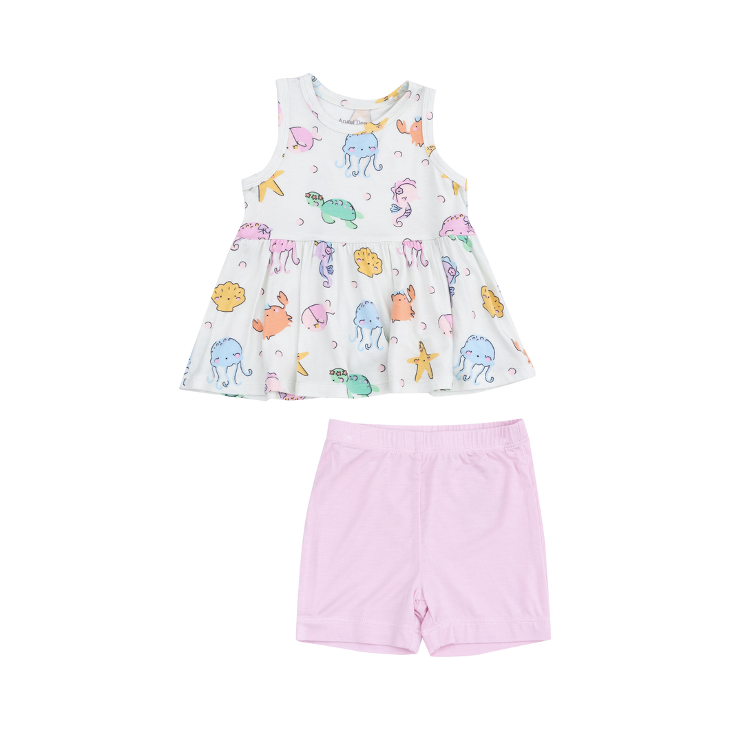 Cutie Sea Creatures Tank & Bike Short