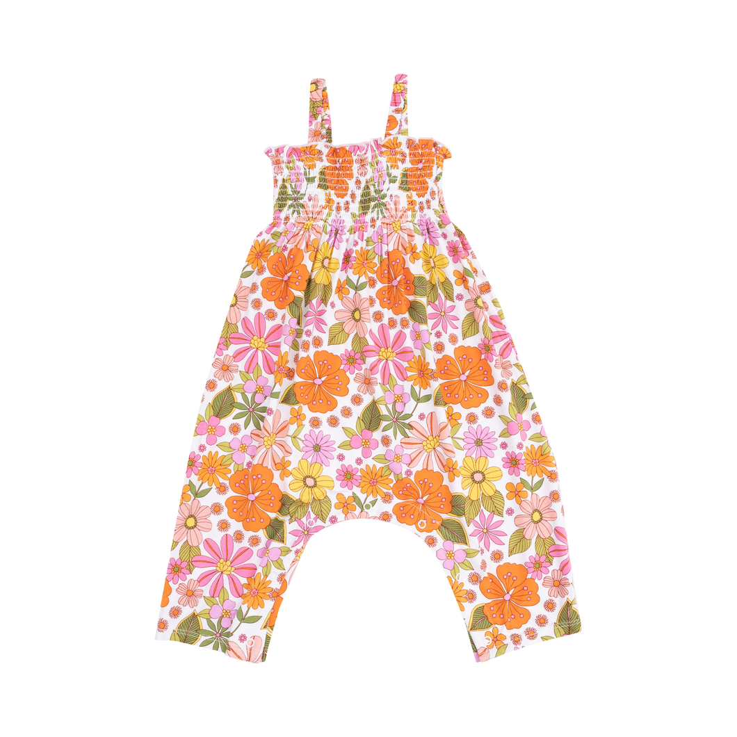 Boho Beachy Floral Jumpsuit