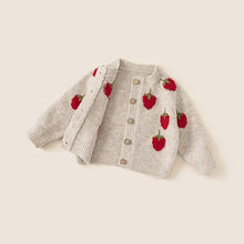 Load image into Gallery viewer, Strawberry Embroidered Cardigan
