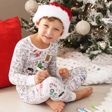 Load image into Gallery viewer, Colorable Christmas PJ Set
