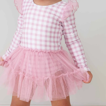 Load image into Gallery viewer, Girly Gingham Skirt Leotard
