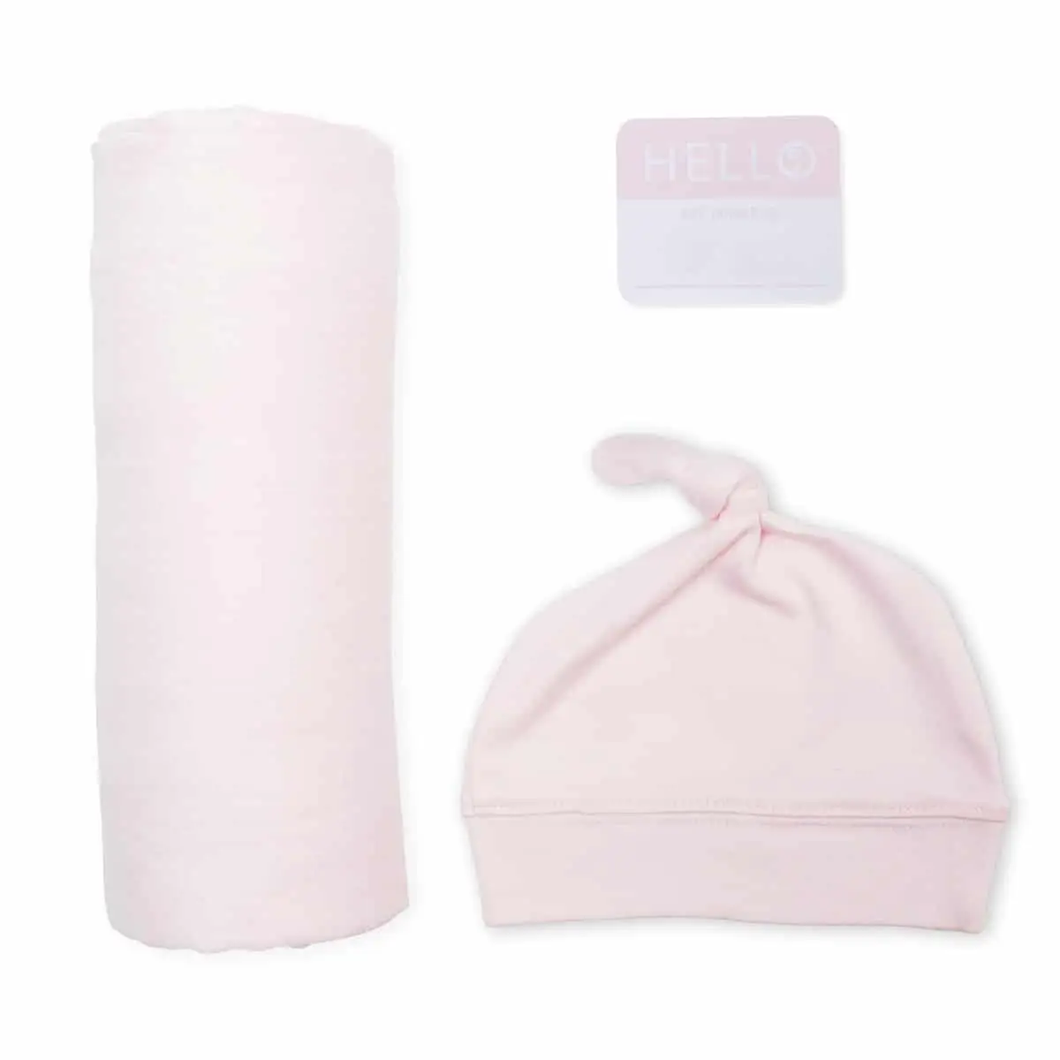 Hello World Hat & Swaddle Set