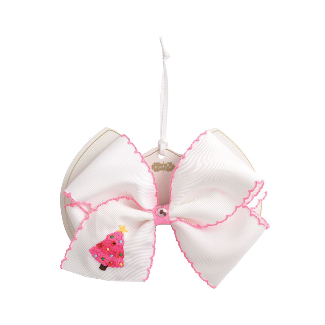 Tree Embroidered Bow