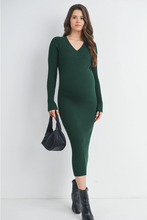 Load image into Gallery viewer, Jessica Ribbed V-Neck Midi
