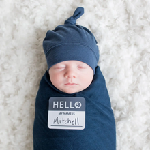 Load image into Gallery viewer, Hello World Hat &amp; Swaddle Set
