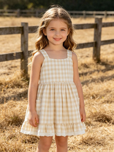 Load image into Gallery viewer, Kids Beth Plaid Smocked Dress
