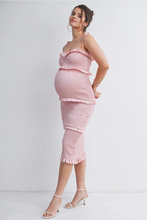 Load image into Gallery viewer, Ruffle Trim Midi Dress
