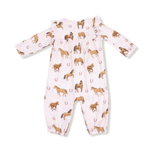 Load image into Gallery viewer, Pink Horses Romper
