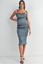 Load image into Gallery viewer, Ruffle Trim Midi Dress
