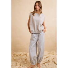 Load image into Gallery viewer, Twill Striped Diagonal Patch Pants
