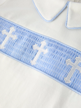 Load image into Gallery viewer, Toddler Smocked Church Christening set

