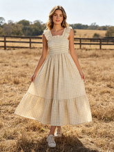 Load image into Gallery viewer, Beth Plaid Smocked Dress
