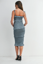 Load image into Gallery viewer, Ruffle Trim Midi Dress
