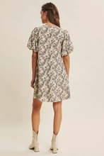 Load image into Gallery viewer, Textured Floral Mini Dress
