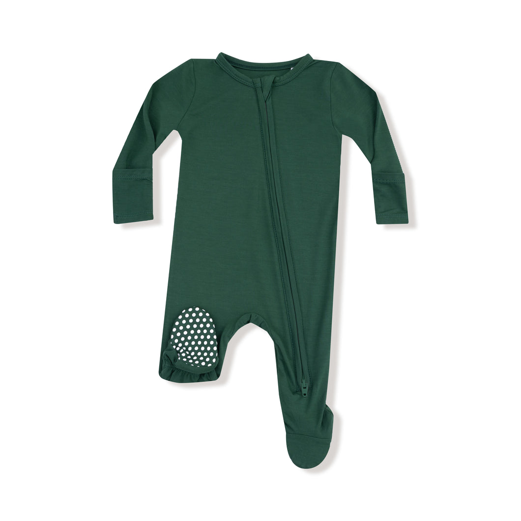 Hunter Green Footie Sleeper