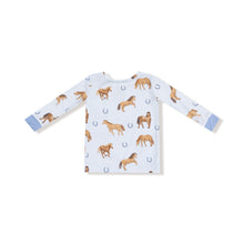 Load image into Gallery viewer, Blue Horses PJ Set
