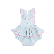 Load image into Gallery viewer, Tiny Cherry Stripe Sunsuit
