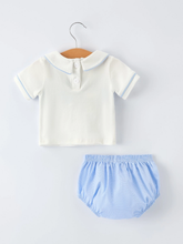 Load image into Gallery viewer, Smocked Christening Bloomer Set

