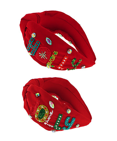 Holly Jolly Red Headband